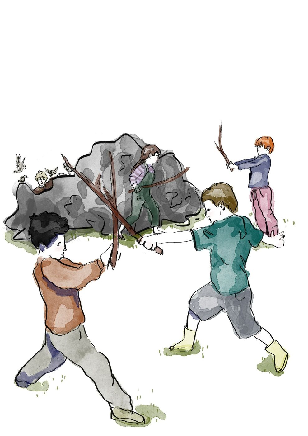 Illustratie: spelende kinderen