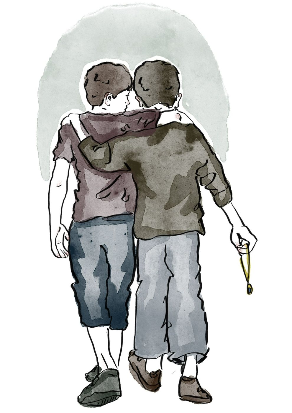 Illustratie: Erik en een vriend